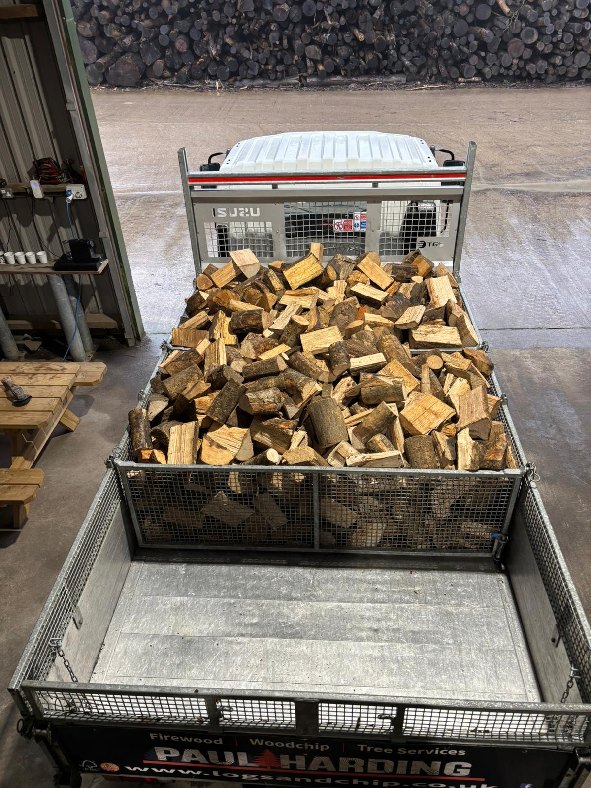 2 bays of logs with stacking service