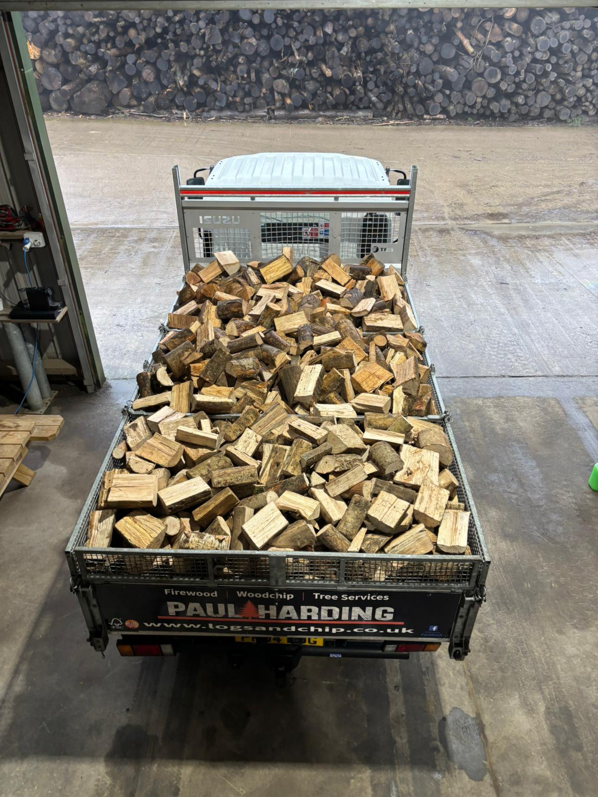 3 bays of logs with stacking service