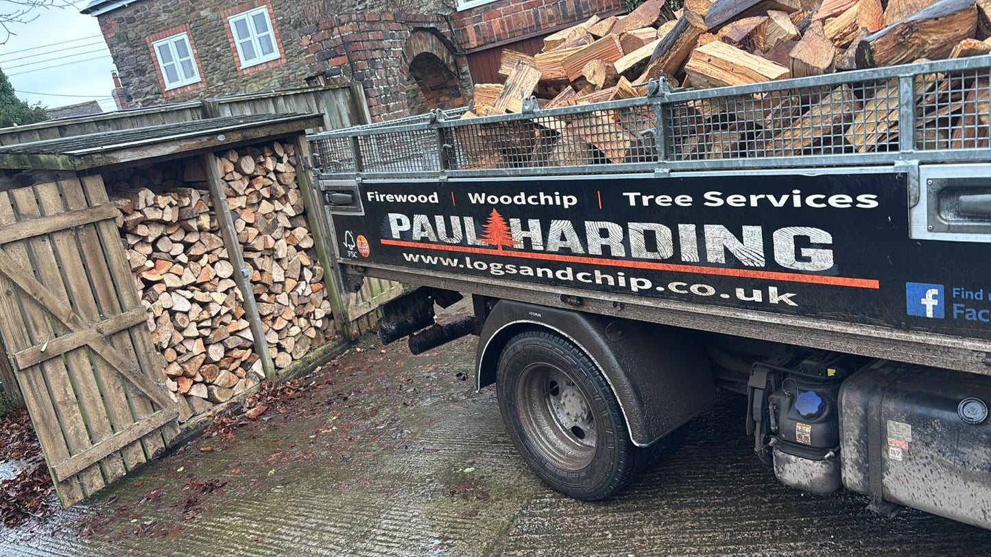 2 bays of logs with stacking service